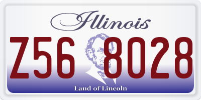 IL license plate Z568028