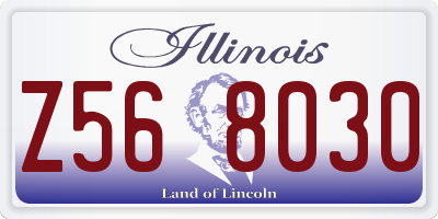 IL license plate Z568030