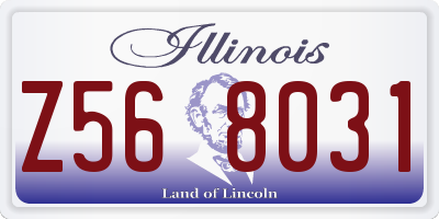 IL license plate Z568031