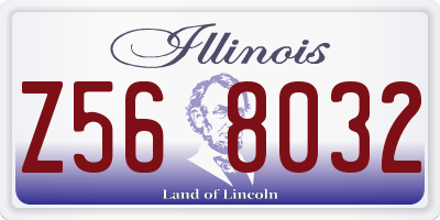 IL license plate Z568032