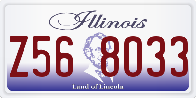 IL license plate Z568033