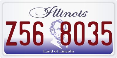 IL license plate Z568035