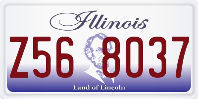 IL license plate Z568037