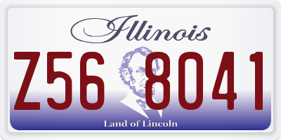 IL license plate Z568041