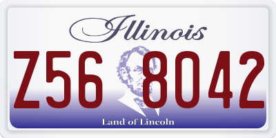 IL license plate Z568042
