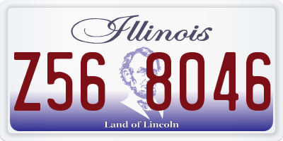 IL license plate Z568046
