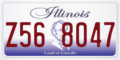 IL license plate Z568047