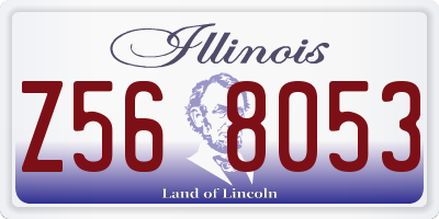 IL license plate Z568053