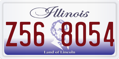 IL license plate Z568054