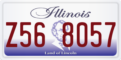 IL license plate Z568057