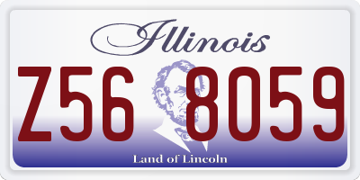 IL license plate Z568059