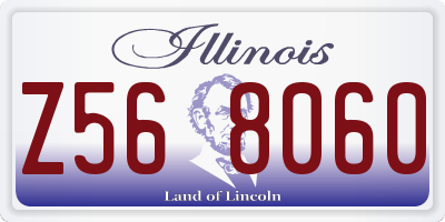 IL license plate Z568060