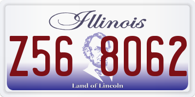 IL license plate Z568062
