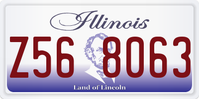 IL license plate Z568063
