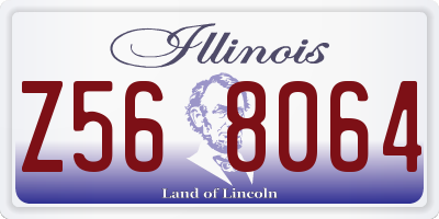 IL license plate Z568064