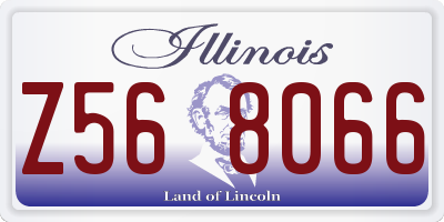 IL license plate Z568066