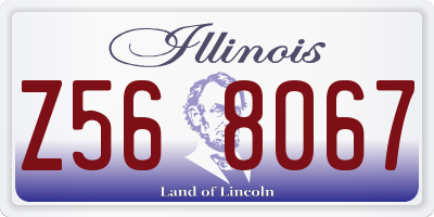 IL license plate Z568067