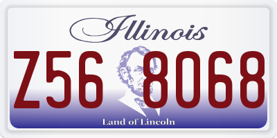 IL license plate Z568068