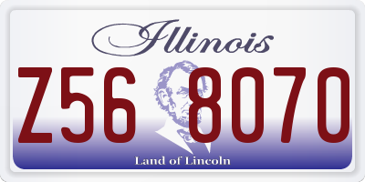 IL license plate Z568070