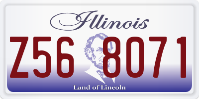 IL license plate Z568071
