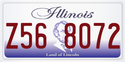 IL license plate Z568072