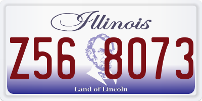 IL license plate Z568073