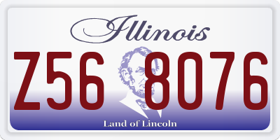 IL license plate Z568076
