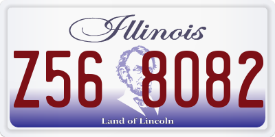 IL license plate Z568082