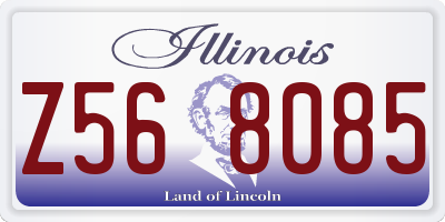IL license plate Z568085