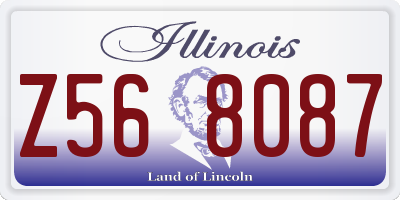 IL license plate Z568087