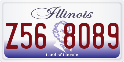 IL license plate Z568089