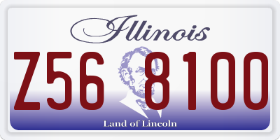 IL license plate Z568100