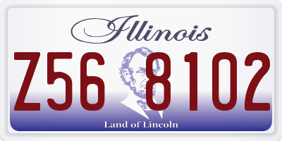 IL license plate Z568102