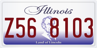 IL license plate Z568103