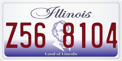 IL license plate Z568104