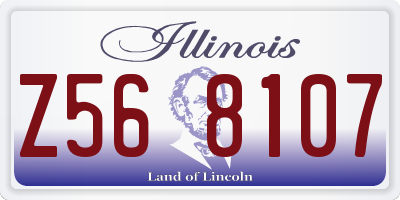 IL license plate Z568107