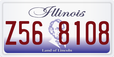 IL license plate Z568108