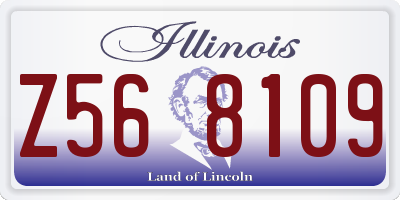 IL license plate Z568109