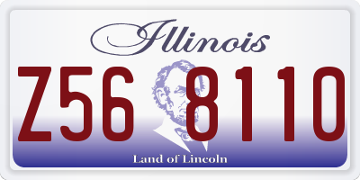 IL license plate Z568110