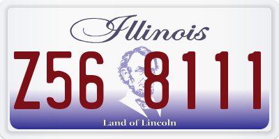 IL license plate Z568111