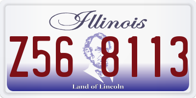 IL license plate Z568113