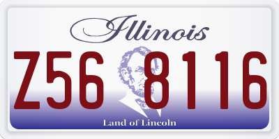 IL license plate Z568116