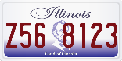 IL license plate Z568123