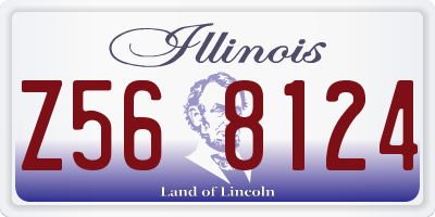 IL license plate Z568124