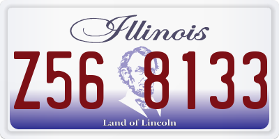 IL license plate Z568133