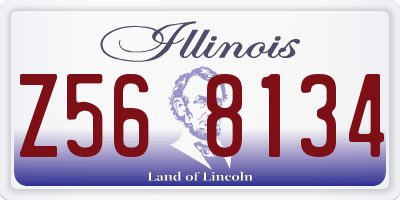 IL license plate Z568134