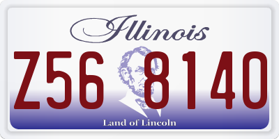 IL license plate Z568140