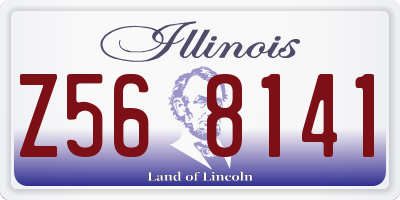 IL license plate Z568141