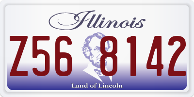 IL license plate Z568142