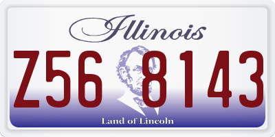 IL license plate Z568143